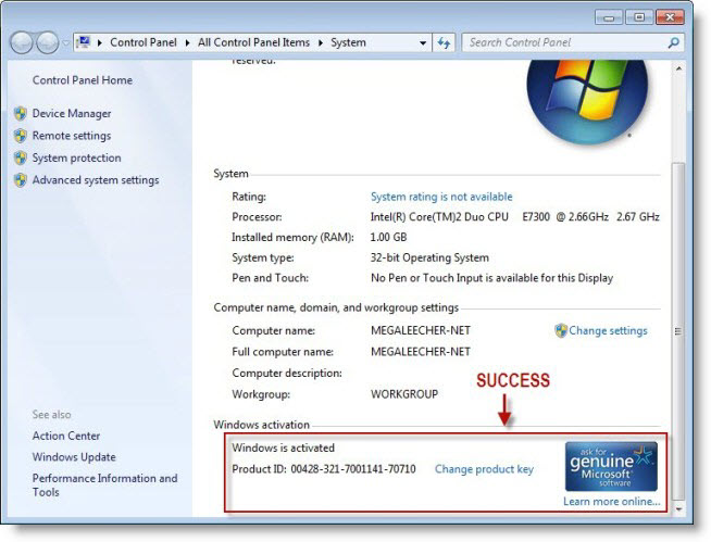 Windows 7 Максимальная (64-бит) Бесплатный активатор Windows 7 виндовс 