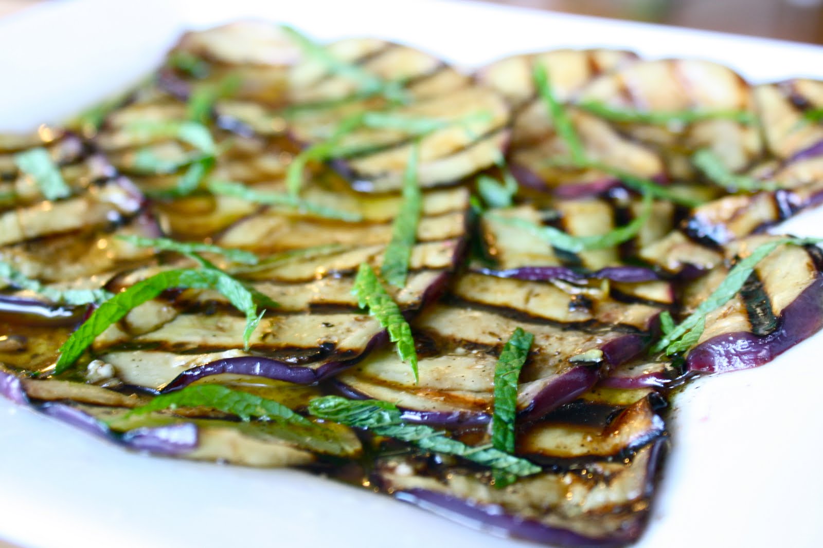 Hey, Lady Grey Marinated Eggplant with Lemon & Mint