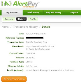 2nd payment from dollar7referral