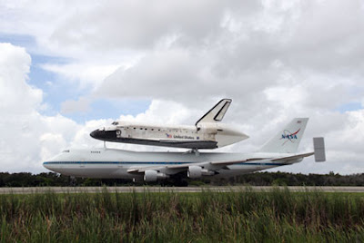 One of NASA's 747 Shuttle Carrier Aircraft touches down Monday at Kennedy Space Center in Florida One of NASA's 747 Shuttle Carrier Aircraft touches down Monday at Kennedy Space Center in Florida