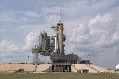 Shuttle Atlantis secured at Launch Pad 39A Shuttle Atlantis secured at Launch Pad 39A