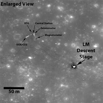View of the Apollo 12 landing site in Oceanus Procellarum View of the Apollo 12 landing site in Oceanus Procellarum