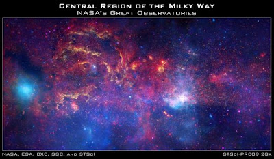 A composite view of the Milky Way Galactic core A composite view of the Milky Way Galactic core
