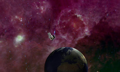 Artist's concept of WISE mapping the infrared sky Artist's concept of WISE mapping the infrared sky