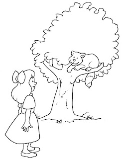 Desenhos Para Pintar Alice falando com gato