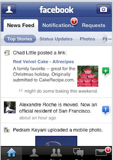 Facebook mobile application