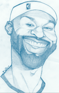 Baron Davis Art Drawing Caricature NBA LA Clippers Blake Griffin