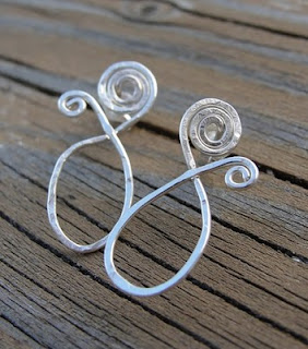 sterling swirl simple earrings
