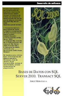 Bases de Datos con SQL Server 2000. Transact SQL por Jorge Moratalla