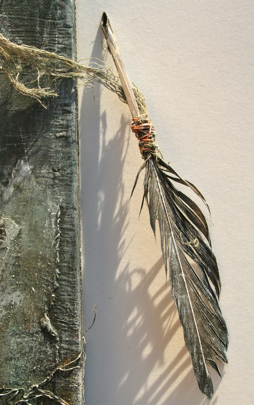 E Makes Art Shadow Shot Sunday Crow Feather (quill)