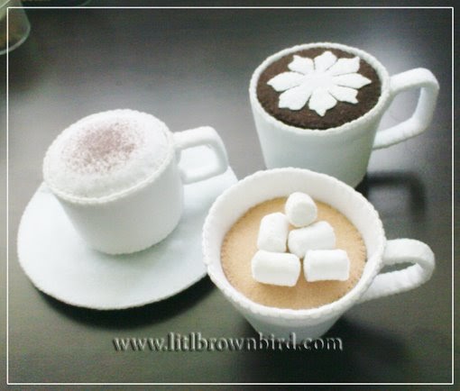 lit 39 l brown bird 39 s dreams felt cafe coffee cakes patterns christmas chinese take out box