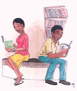 African Village Drawing