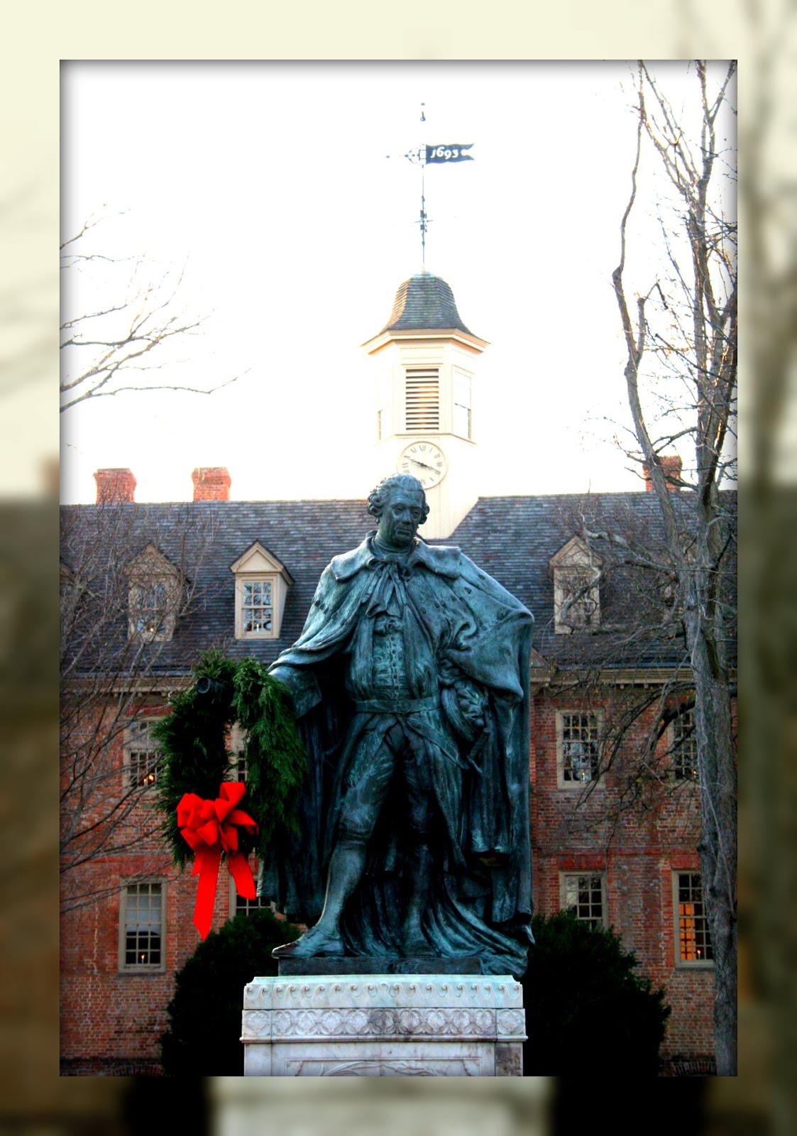 Living In Williamsburg, Virginia Lord Botetourt Statue, Wren Building