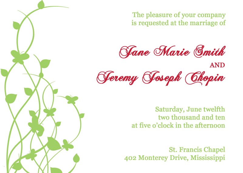 This wedding invitation is free and I can customize it for you