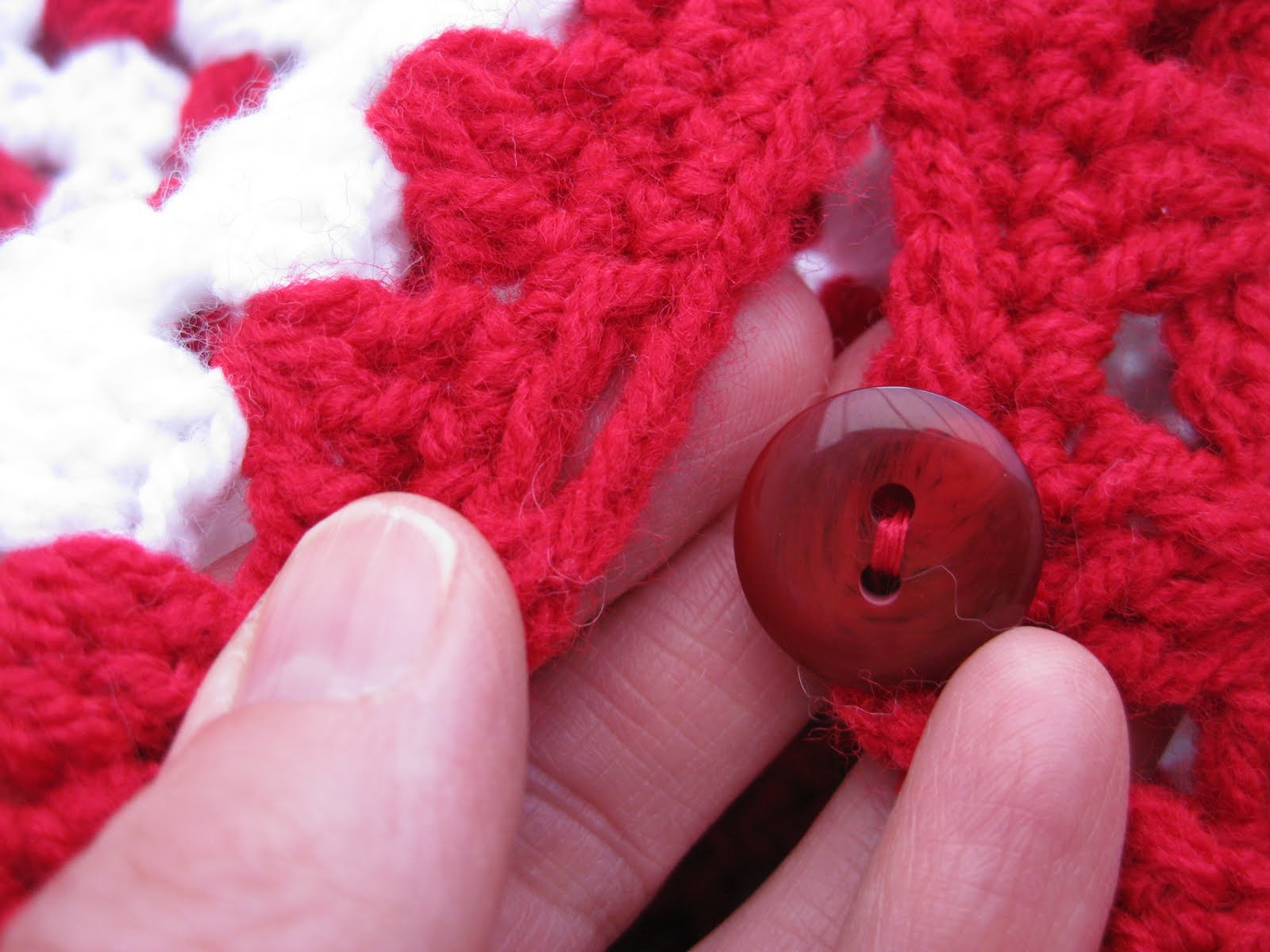 Bunny Mummy Button Closure for Crochet Cushions