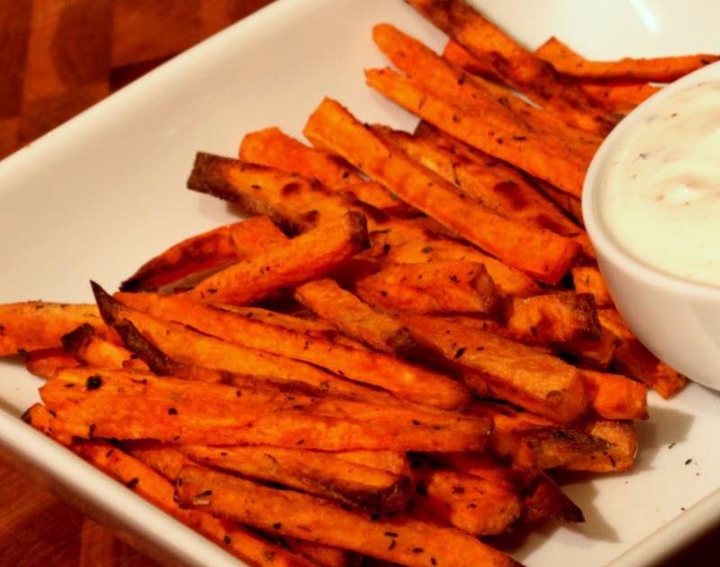 Sugar Cooking Baked Sweet Potato Fries with a Honey Lime Dip