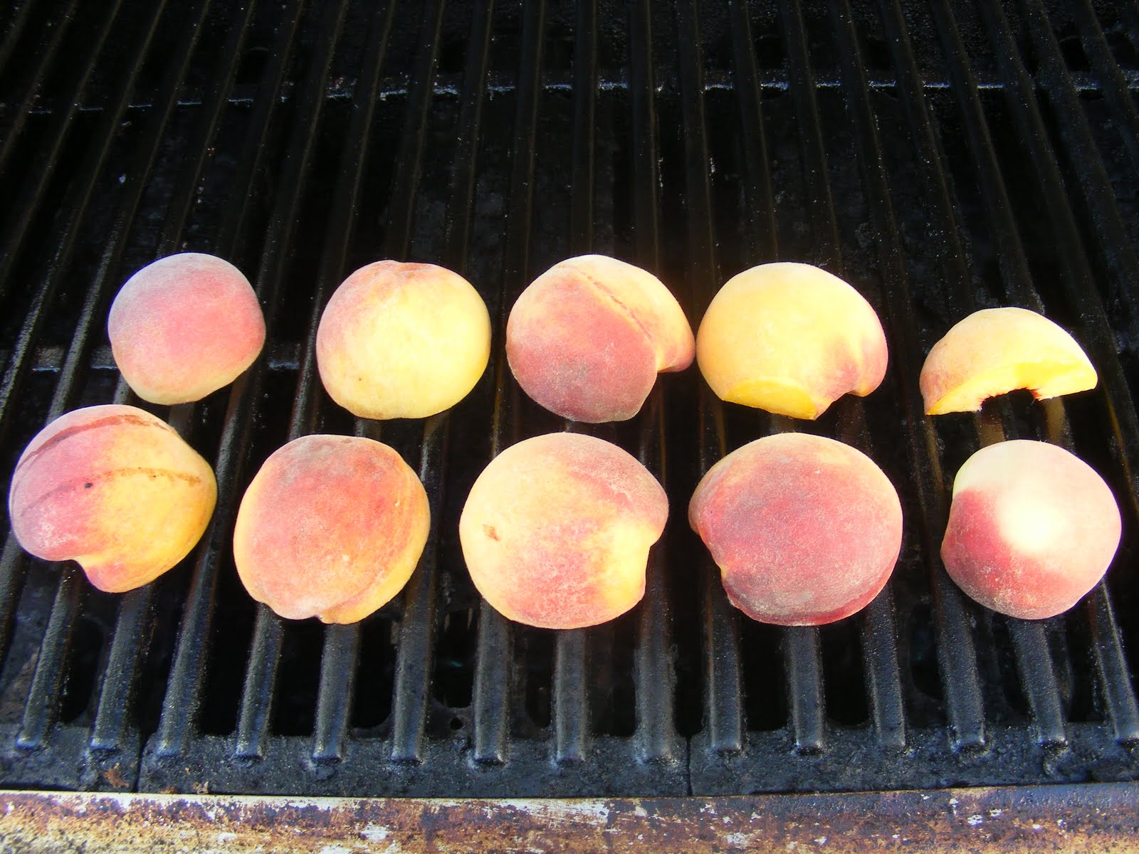 The Year of Home Cooking Grilled Peaches