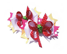 M2M Cherry Baby Toddler Hair Bows on alligator clips