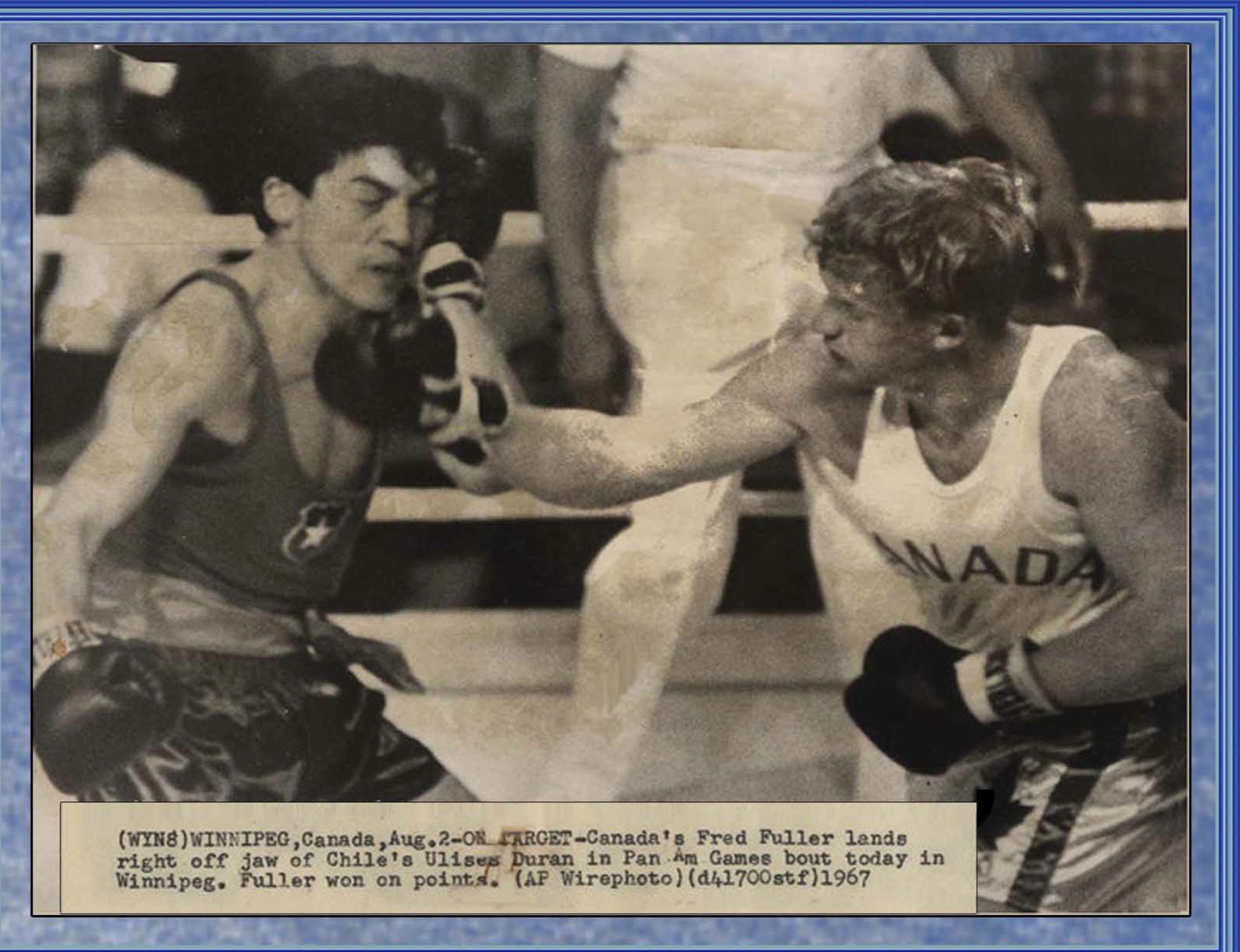 The FREDDY FULLER BOXING STORY 1967 PAN AMERICAN and 1970 COMMONWEALTH