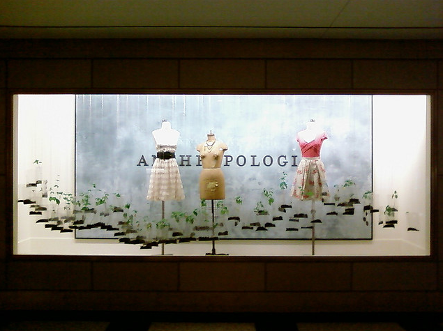 anthropologie, store displays, anthropologie store displays, window art, anthro, window displays, installations
