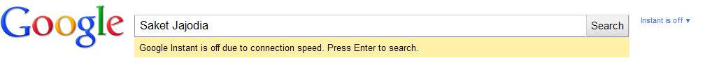 Google Instant is off due to connection speed. Press Enter to search. Google Instant is off due to connection speed. Press Enter to search.