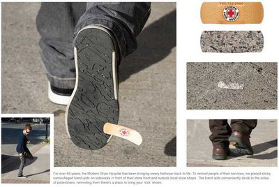 Publicidad de un zapatero remendon