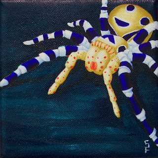 Harlequin Spider Acrylic Painting