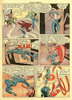 Cartoon characters slam a door on Plastic Man in a vintage old comic book page by Alex Kotzky.
