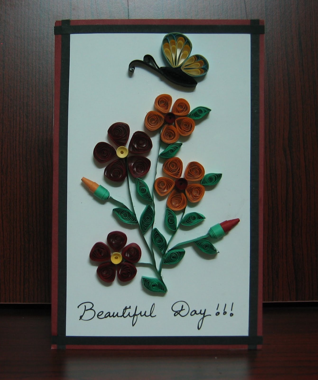 DAYDREAMS quilled flower card