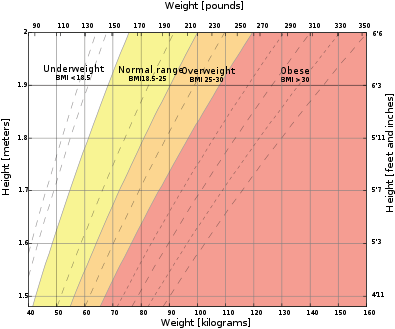 Height x height (m) height to weight ratio. Height x height (m)