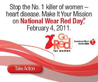 wear red day 2011, american heart association, national wear red day 2011, world cancer day 2011, world cancer day
