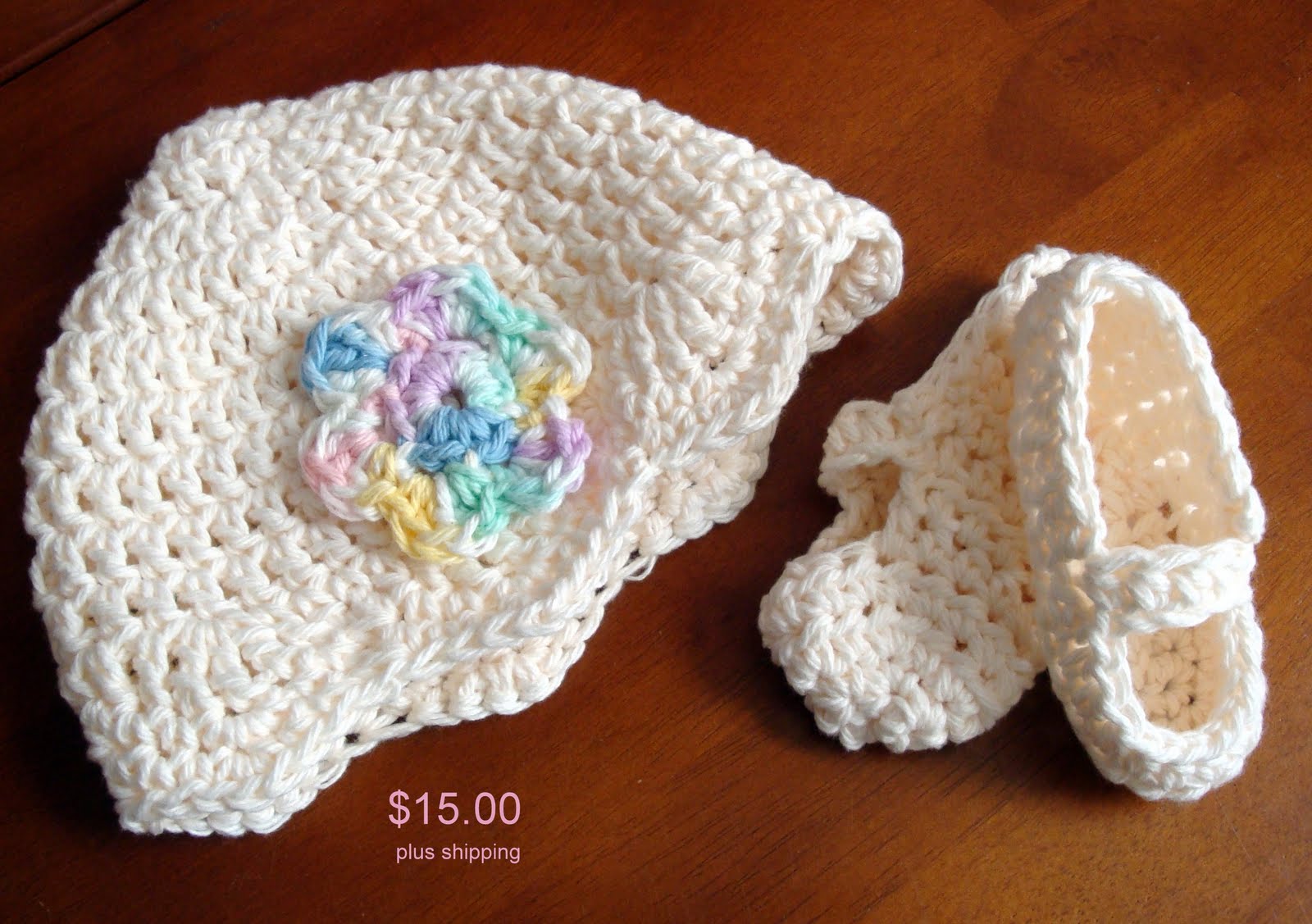 The Witches Stitch: Crochet Flower Hat with Booties
