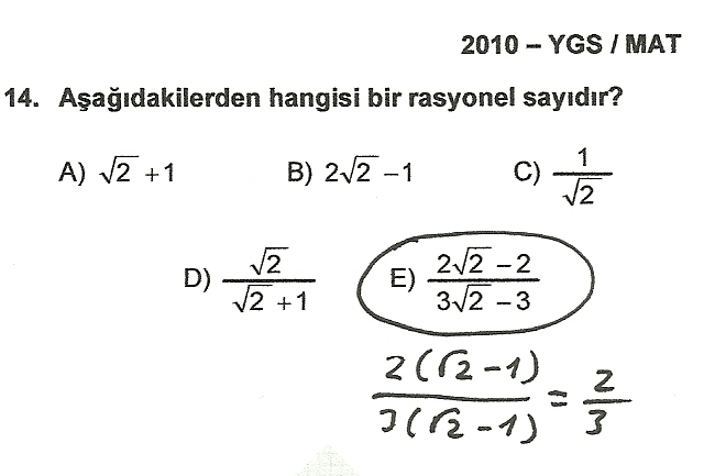 Ygs Matematik Sorulari Ve Yanitlari Ntv