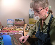 Using Totobobo mask, pastel artist, Paul Ford