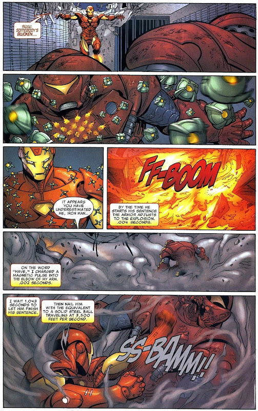 '1.643 seconds: The Crimson Dynamo's two front teeth fall out.'