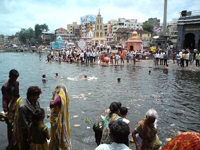 River Godavari in Nashik where Kumbha mela is held every 12 years