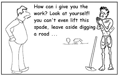 road construction, pond digging, nrega, employment guarantee, upa government, daily work, 100 days, pradhans, middle man