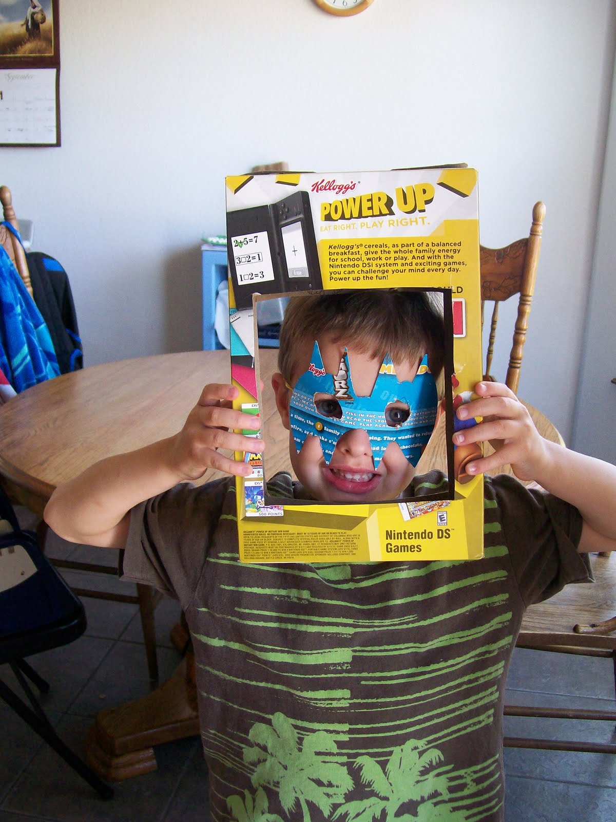 Serving Pink Lemonade Cereal Box Mask