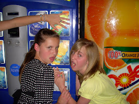 Tay and Laur by the gatorade vending machine