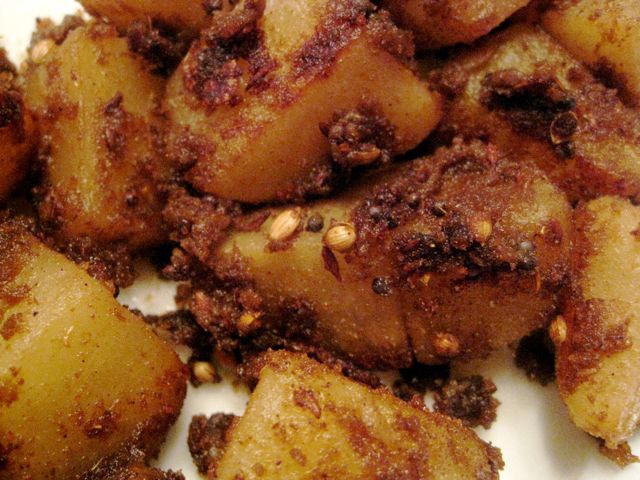 seasoned potatoes with a