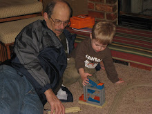 Playing trains with Grandpa