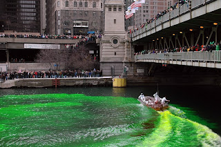 Dyeing the Chicago River green
