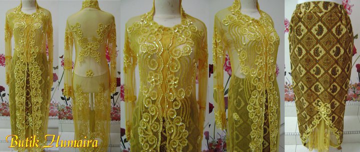 kebaya kuning pengantin