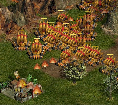 Sorry 'bout those yellow health bars. It's hard to control huge packs of war machines.