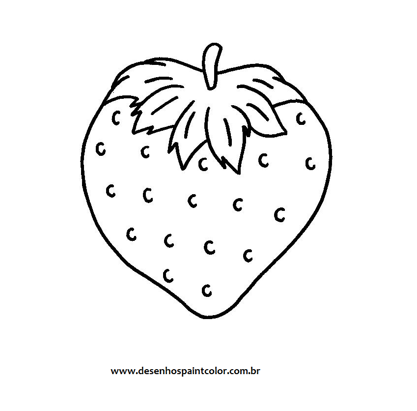 colorindo com a dry desenho de morango para colorir frutas para