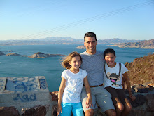 Rick with kids Erin and Kelly during August visit