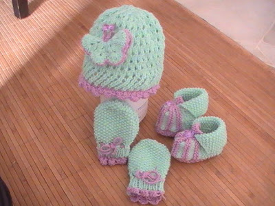 crochet baby set