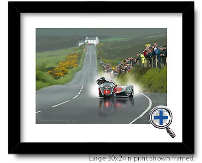 isle man auto car artwork and photo poster