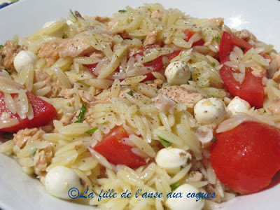 Salade d'orzo aux tomates et aux bocconcinis Salade+d%27orzo+et+saumon+2