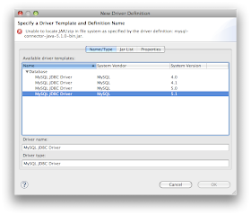 how to create mysql connection in eclipse on mac